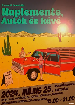 Naplemente, autók és kávé borítóképe